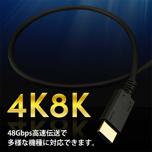 ホーリックダイレクト / 光ファイバー HDMIケーブル 20m HDM200-628BK