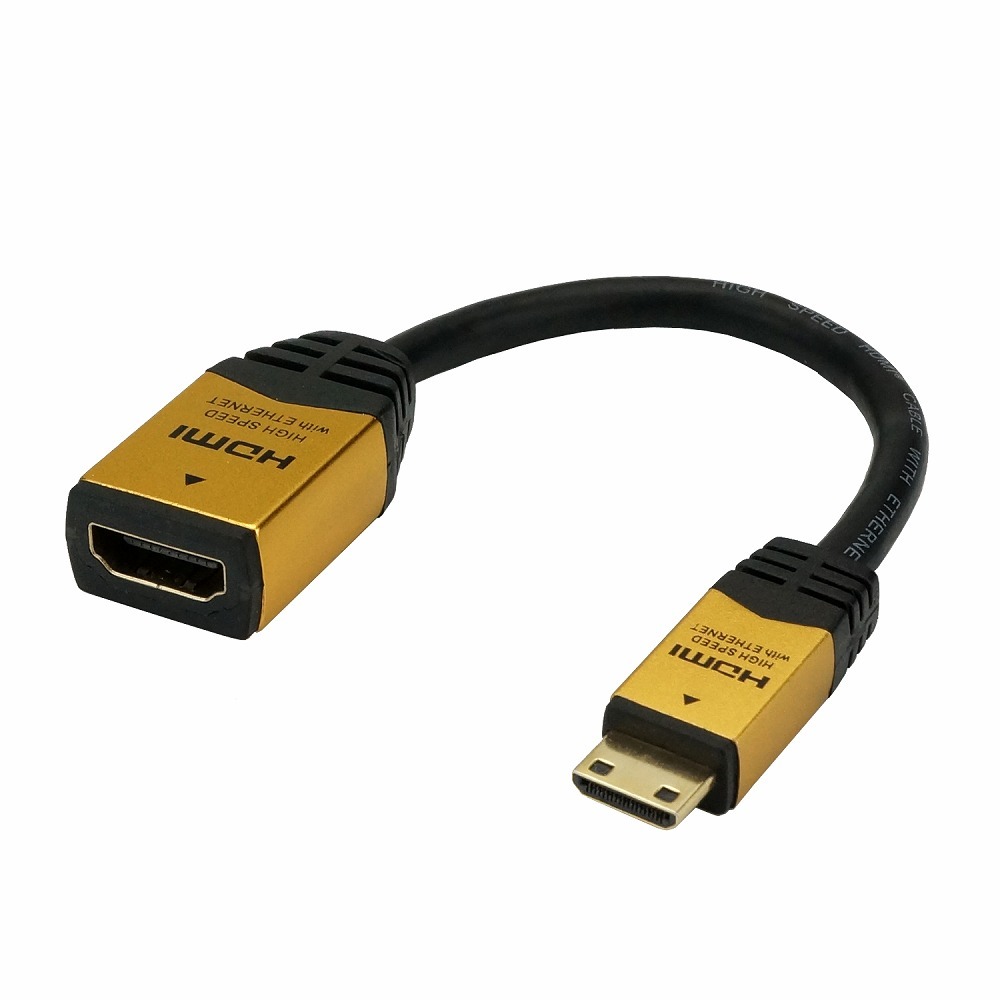HDMIコネクタをミニHDMIコネクタに変換するHDMI変換アダプタ